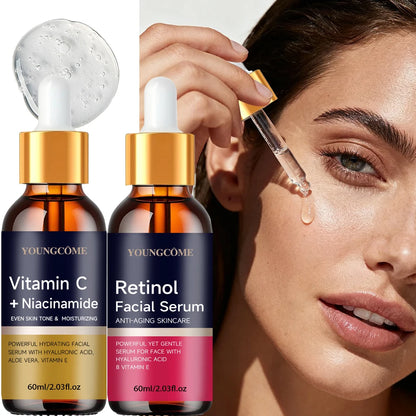 Retinol Anti-Wrinkles Serum Pore Shrinking Hydrating Moisturizing Essence Pigment Spots Remove Skincare for All Skin