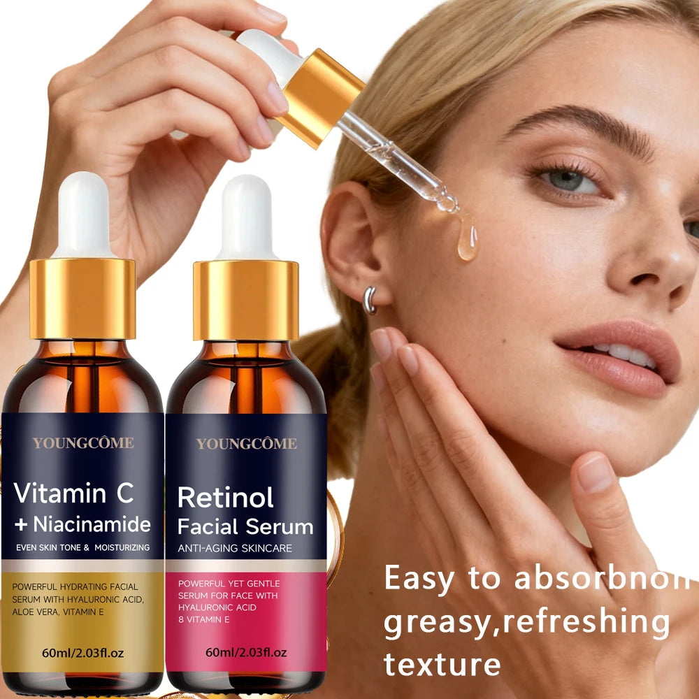 Retinol Anti-Wrinkles Serum Pore Shrinking Hydrating Moisturizing Essence Pigment Spots Remove Skincare for All Skin