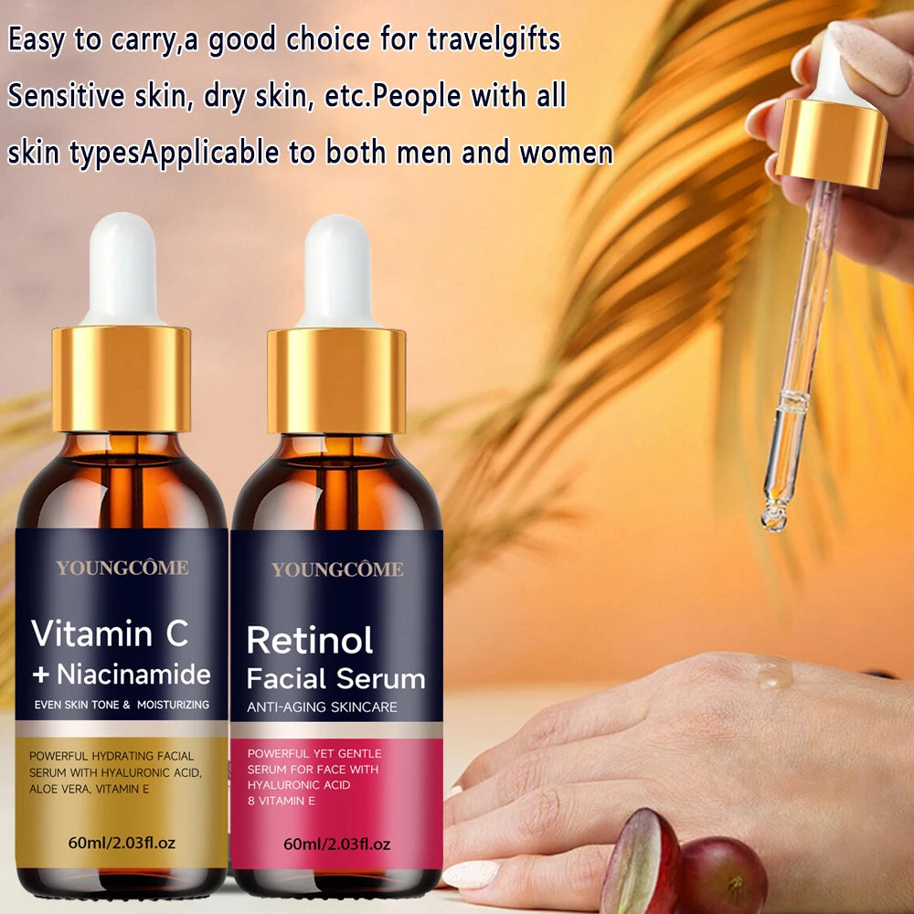 Retinol Anti-Wrinkles Serum Pore Shrinking Hydrating Moisturizing Essence Pigment Spots Remove Skincare for All Skin